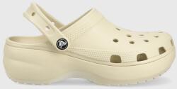 Crocs papucs Classic Platform Clog - bézs Női 37/38