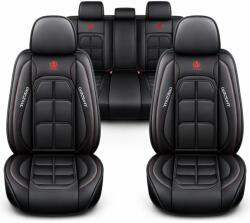 Sonsang Üléshuzat szett, PU bőr, fekete, piros cérna varrással, Sonsang, Prémium