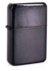 Angelo Benzines öngyújtó - Grafitszürke metálfényű, finoman szemcsézett fekete ház (A-245430-3)