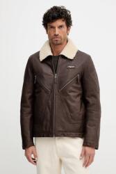 Aeronautica Militare bőrdzseki - barna 52 - answear - 219 990 Ft