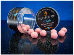 BaitBait Fluo-Pop up, 12 mm, Yoda (erősen fűszeres és banán-krill), fluo rózsaszín, 30 g (BBFP-Y12)