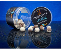 BaitBait Fluo-Pop up, 16 mm, Lelkész (keksz-vajsav), fehér-barna, 50 g (BBMP-LE16)