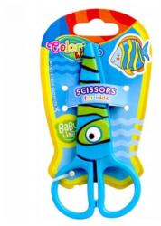 Colorino Biztonsági műanyag gyerek olló - kék halacskás - Colorino (37275-HAL)
