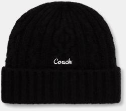 Coach sapka gyapjú keverékből - fekete Univerzális méret