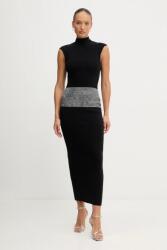 Retrofete ruha kasmírkeverékkel Leontine - fekete L