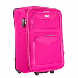 ORMI pink két kerekű textil kicsi bőrönd