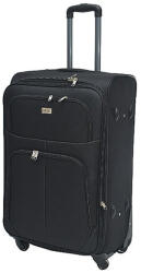 ORMI fekete négy kerekű textil közepes bőrönd