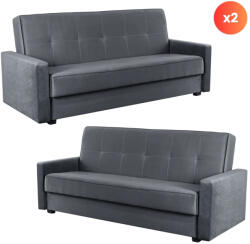  2 db-os szett, ágyazható kanapé szürke színben ALUNA (PPHUE-MATRIX-PAROS6-Z2-WER)