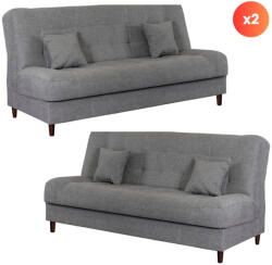 Mebel Elite 2 darabos NEPAL ágyazható kanapé szett szürke színben (PPHUE-WERONIKA-POLARIS19-Z2-WER)