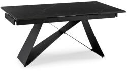  Kihúzható kerámia étkezőasztal 160-240 cm méretben, fekete márvány/fekete színben VICTOR (ME-VICTOR-CZ-S)