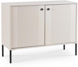  Komód 104 cm méretben, kétajtós, bordázott kivitelben, kaszmir színben SOFT (W-ISEO-IS02-KASZ-N-CZ-U-CZ-KOM2D)