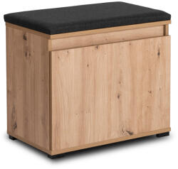Mebel Elite Cipőszekrény 60 cm méretben, artisan tölgy/grafit színben VENORNA (W-VENORNA-90-DA-SZAFK)
