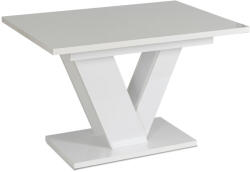 Mebel Elite Bővíthető étkezőasztal 120-160 cm fehér magasfényű kivitelben - CLARK (PM-DUBAJ-B-PL-S)