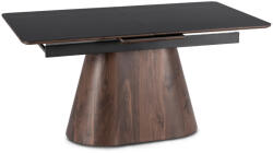  Kihúzható kerámia étkezőasztal 160-200 cm méretben, fekete/dió színben LIZBONA (ME-LIZBONA-CZ-O-CER-S160-200)