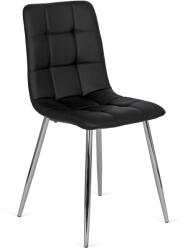  Szék fekete színben, műbőr kárpitozással. ENZO (ME-ENZO-CZ-CH-E-K)