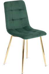 Mebel Elite Szék zöld színben, bársony kárpittal. YORK (ME-YORK-Z-ZL-V-K)