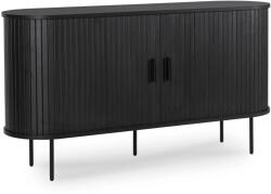 Mebel Elite Kétajtós, tolóajtós komód 140 cm méretben, fekete színben TRISH (ME-TRISH-CZ-KOM140)