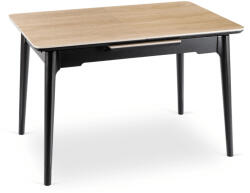 Mebel Elite Kihúzható kerámia étkezőasztal 138-178 cm méretben, tölgy/fekete színben SAMER (ME-SAMER-D-CZ-CER-S140-180)