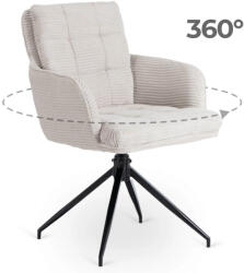 Mebel Elite Forgó szék szürke színben, kordbársony kárpittal. AKITA (ME-AKITA-JP-SZTR-K)