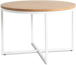 Mebel Elite Asztal tölgy arany/fehér színben HANTEL (ME-HANTEL-DZ-B-L)