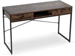  Íróasztal 123 cm méretben, barna/fekete színben STEP (ME-STEP-BR-CZ-B)