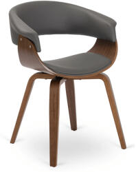  Szék szürke/dió színben, műbőr kárpitozással. GARY (ME-GARY-P-O-DG-E-K)