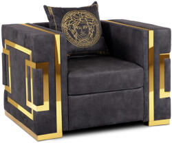Mebel Elite PALLAZO 1S fotel fekete/arany színben (ME-PALLAZO1S-CZ-ZL-V-FW)
