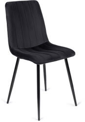 Mebel Elite Szék fekete színben, bársony kárpittal IBIS (ME-IBIS-CZ-V-K)