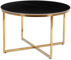  Kerámia asztal fekete márvány matt/arany színben MARINE (ME-MARINE-CZMAT-ZL-L)