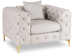 Fotel egyszemélyes kivitelben, krém színben, bársony kárpittal SORRENTO (ME-SORRENTO1S-KR-V-FW)