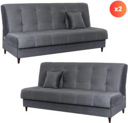  2 db-os szett, ágyazható kanapé szürke színben LIMA (PPHUE-MARIO-PAROS6-Z2-WER)