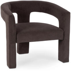  Pihenőfotel barna színben, bársony kárpittal LILLE (ME-LILLE-BR-V-FW)