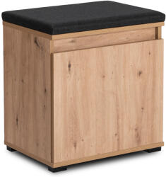 Mebel Elite Cipőszekrény 50 cm méretben, artisan tölgy/grafit színben PARMA (W-PARMA-80-DA-SZAFK)