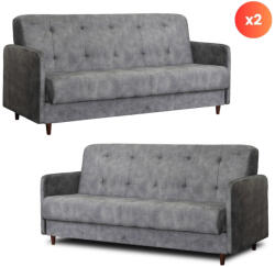 Mebel Elite 2 darabos TIVOLI ágyazható kanapé szett szürke színben (PPHUE-MATTEO-SALLY9-Z2-WER)