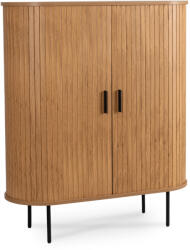  Kétajtós, tolóajtós komód 100 cm méretben, tölgy színben TRISH (ME-TRISH-D-KOM100)