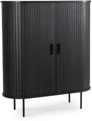  Kétajtós, tolóajtós komód 100 cm méretben, fekete színben TRISH (ME-TRISH-CZ-KOM100)