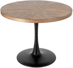 Mebel Elite Étkezőasztal 100 cm dió / fekete színkombinációban - LINO (ME-LINO-O-S)