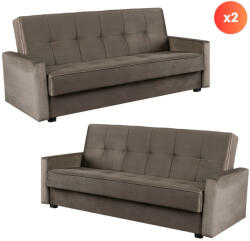  2 db-os szett, ágyazható kanapé bézs színben ALUNA (PPHUE-MATRIX-PAROS4-Z2-WER)