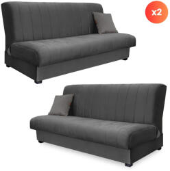 Mebel Elite 2 darabos SIGMA ágyazható kanapé szett szürke színben (PPHUE-PICCOLO-PAROS6-Z2-WER)