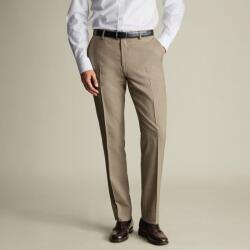 Charles Tyrwhitt Ultimate Performance Sharkskin Suit Trousers - Taupe - Slim fit | 38 (Befejezetlen) | 34