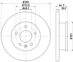 MINTEX féktárcsa MINTEX MDC917 for SEAT, SKODA, VW, AUDI (MDC917)