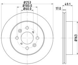 MINTEX féktárcsa MINTEX MDC1672 for SUZUKI, OPEL (MDC1672)