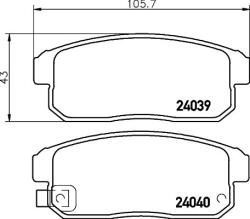 MINTEX Fékbetét készlet MINTEX MDB2588 for MAZDA, NISSAN, MITSUBISHI (MDB2588)
