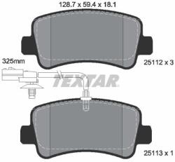 TEXTAR Fékbetét készlet TEXTAR 2511201 for OPEL, RENAULT, NISSAN, VAUXHALL, … (2511201)