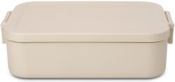 Brabantia Make & Take Lunch Box közepes méretű ételhordozó doboz, 1100 ml, bepattintós (clip-on) zárómechanizmus, BPA mentes műanyag, világos bézs - 241109 (241109)