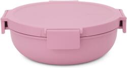 Brabantia Make & Take Salad Bowl salátástál, 1300 ml, szivárgás- és légmentes záródás, bepattintós (clip-on) zárómechanizmus, kerek forma, műanyag, rózsaszín-lila - 241901 (241901)