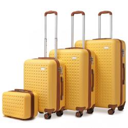 Konofactory Sárga 4 részes keményfedeles utazóbőröndszett „Journey - S, M, L, XL (S2486set4in1-yellow-HU)