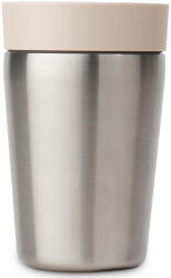 Brabantia Make & Take Insulated Cup duplafalú termosz pohár, benyomható fedővel, 3/6 óra hőtartás, 0, 2L, rozsdamentes acél, világos bézs
