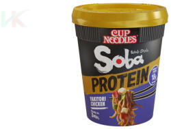 Nissin Cup Noodles Soba Protein Yakitori Chicken instant tészta 90 g