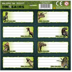 DERFORM Dinoszauruszos füzetcímke 8 db-os - Lakeside (NNZDN19)